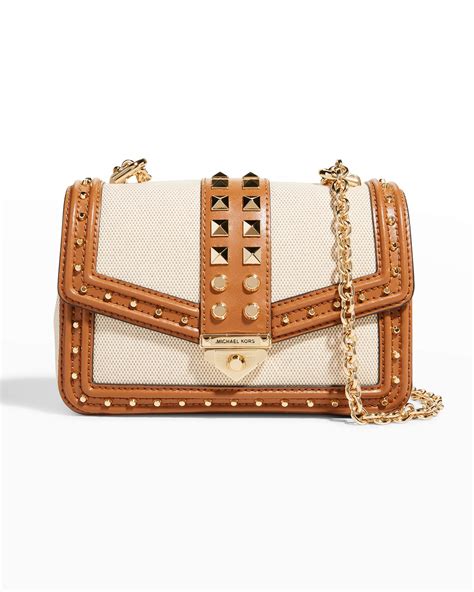 michael kors small studded bag|michael kors soho shoulder bag.